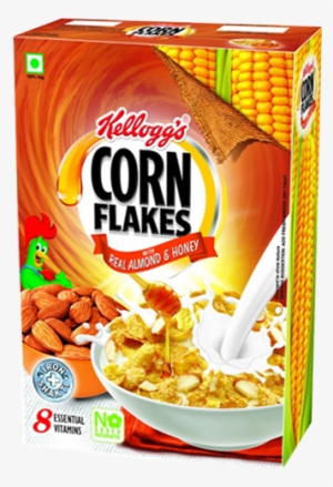 Kelloggs Corn Flakes Real Almond N Honey 650gm - Kellogg's Corn Flakes - Real Almond And Honey, 650g