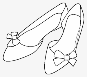 Dibujo De Zapatos Con Lazos Para Colorear - Desenho De Sapatilha Png
