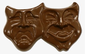 Comedy & Tragedy Mask Plaque - Chocolate