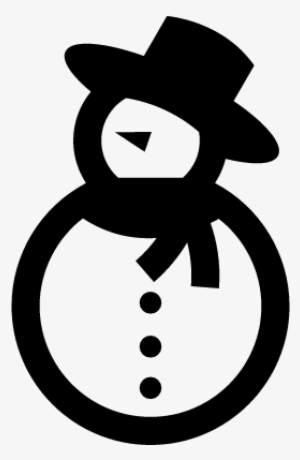 Snowman With Scarf And Hat Vector - Snowman