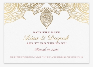 South Asian Save The Date - Reshma