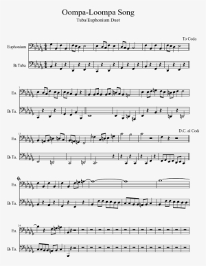 Oompa-loompa Song Sheet Music 1 Of 2 Pages - Super Mario Bros Trumpet Sheet Music