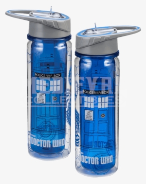 Doctor Who Tardis Tritan Water Bottle - Doctor Who Tardis Shaped Tin Tote