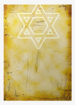 Jewish Yom Kippur Grunge Background With David Star - Cross