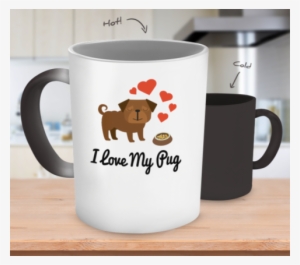 I Love My Pug Color Changing Mug