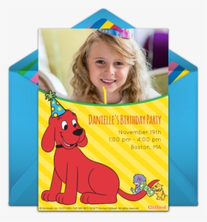Clifford Birthday Photo Online Invitation - Clifford And Friends Shirt