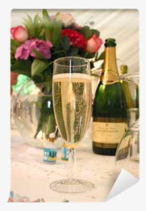 Wedding Champagne And Party Poppers Wall Mural • Pixers® - Champagne Stemware