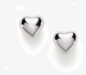 Sterling Silver Heart Earrings - Transparent Rose Gold Heart Earrings