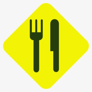 Fork Diagonal Clipart Has - Traffic Sign