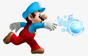 Mario With Ice Flower Power-up - Ice Mario New Super Mario Bros Wii