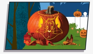 Pumpkin Stencils - Tom And Jerry Pumpkin Stencil