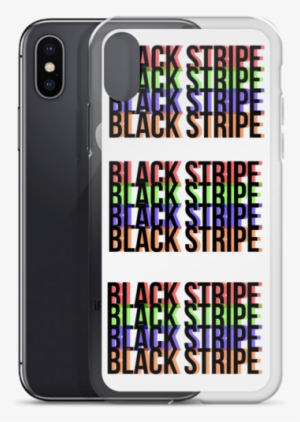 Black Stripe Multi-color Logo Iphone Case - Color