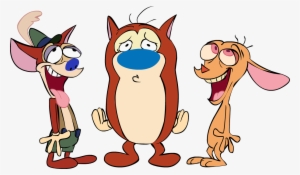 Ren & Stimpy With Friend - Ren And Stimpy And Friends