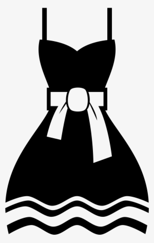 Open - Dress Emoji Black And White