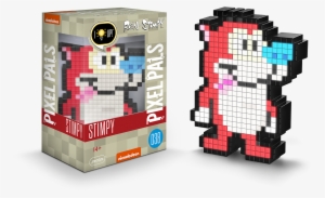 Pdp Pixel Pals Ren & Stimpy Stimpy Collectible Lighted - Pixel Pals Nintendo 8 Bit Link
