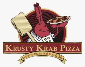 serving "krusty krab pizza" - krusty krab pizza logo