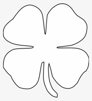 Free St Patricks Day Printables - Four Leaf Clover Clipart Black And White