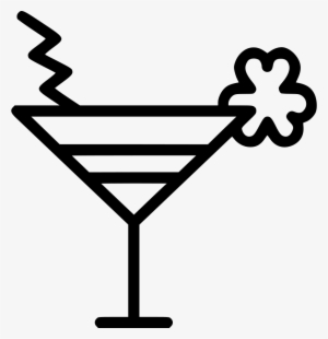 Cocktail Mocktail Drink Shamrock Comments - Cocktail Glass Outline