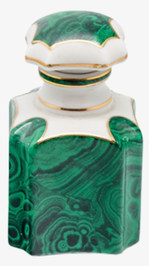 Faux Malachite Perfume Bottle - Figurine