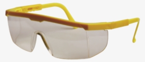 Safety Spectacles Clear Yellow Frame