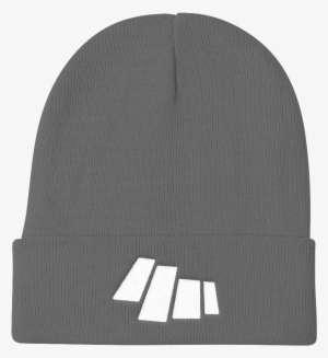 White Keys Logo For Beanie Mockup Black