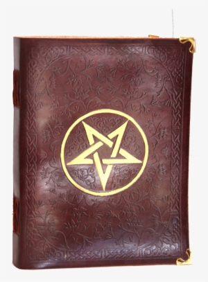 Leather Cover Handmade Paper Writing Book With Gold - Wallet