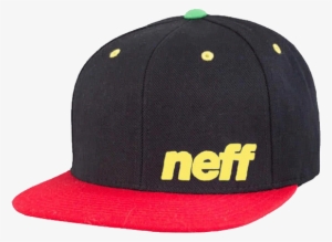 Neff Rasta Daily Cap - Neff Daily Snapback Hat Cap Black Red White