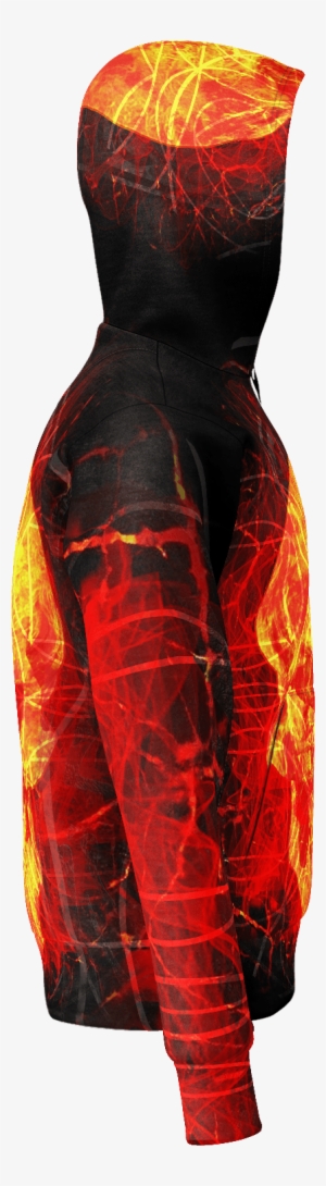 Matrix Fire Skull Hoodie - Illustration