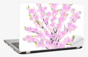 Spring Cherry Tree Blossom Vector Laptop Sticker • - Blossom
