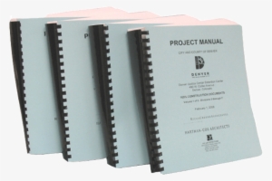 Assortment Of Gbc Comb-bound Books - Project Manual Specifications