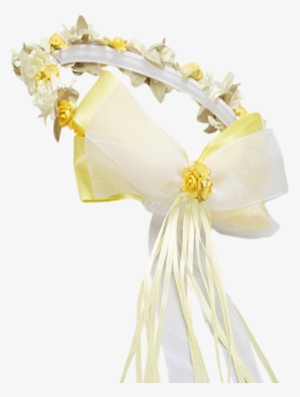 Yellow Floral Crown Wreath Handmade With Silk Flowers,