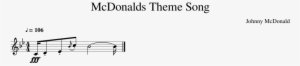 Mcdonalds Theme Song Sheet Music Composed By Johnny - Plot