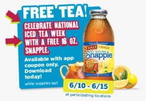 7elevennationalteaweek - Snapple Half 'n Half Iced Tea, Lemonade - 16 Fl Oz