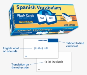 Vocabulary Flash Cards - Spanish Vocabulary Flash Card By Quickstudy
