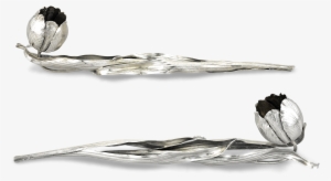 Silver Tulip Candle Snuffers By Buccellati - Earrings