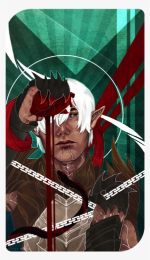 I Am Yours - Dragon Age Fenris Tarot Card