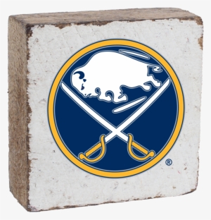 Buffalo Sabres Rustic Block - Buffalo Sabres Yellow Logo