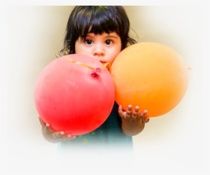 Child Playing With Balloons - Child