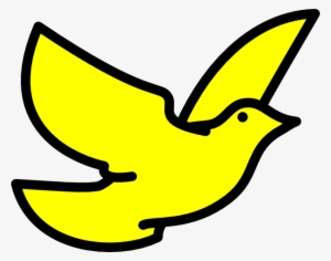 Yellow Dove Clip Art - Dove Bird Clipart Black And White