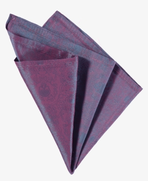 Pocket Square Silk Pink Blue Skull Woven - Origami