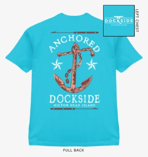 Anchored T Shirt Lagoon Blue - Shark T Shirt Bar