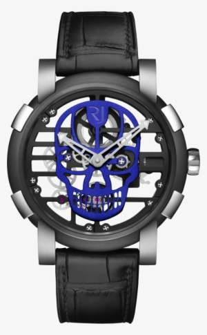 Romain Jerome Skylab 38 Metal Blue Skull - Hyt Skull Transparent Watch