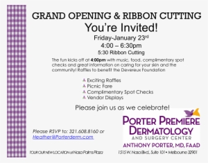 Grand Opening Ribbon Cutting For Porter Premiere Dermatology - Construction Company