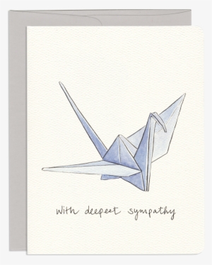 Paper Crane Sympathy - Paper Crane Card