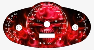 Vrod Red Flaming Skull - New Faceplate V Rod