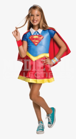 Deluxe Dc Superhero Girls Supergirl Costume - Girl's Deluxe Supergirl Costume