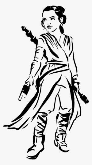 [o] "actually, The Droid's Not For Sale - Rey Star Wars Stencil