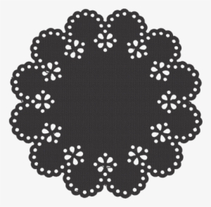 Paper Doily Embellishment Faded Black - Pattern