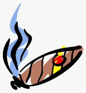 Vector Illustration Of Smoker's Tobacco Cuban Cigar - Royalty Payment
