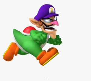 Waluigis Head On Things - Green Turtle On Mario